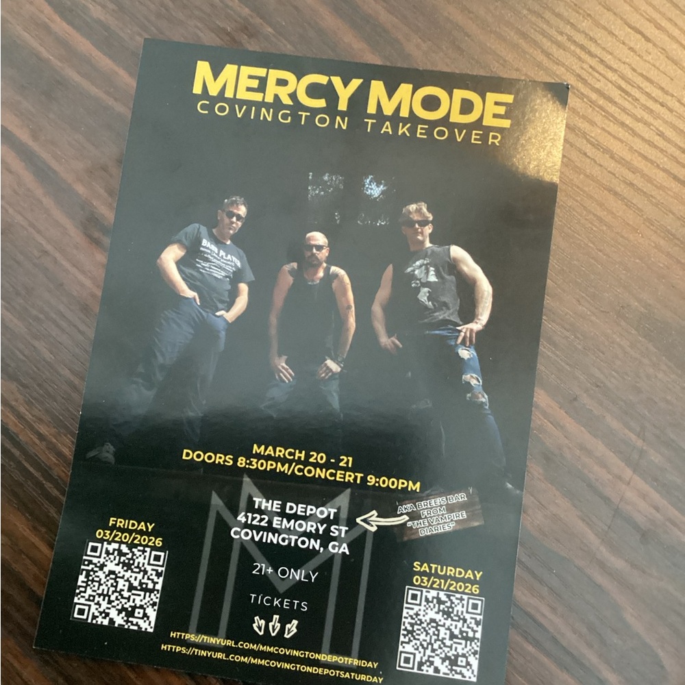 GONE! …FREEw/ my next order!! Covington Takeover Concert Flyer - Black & Yellow